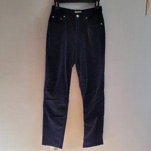 Vintage Midnight Blue Liz Claiborne Velvet Straight Leg Pants